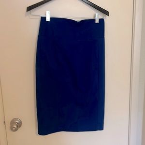 High waisted express cobalt blue pencil skirt